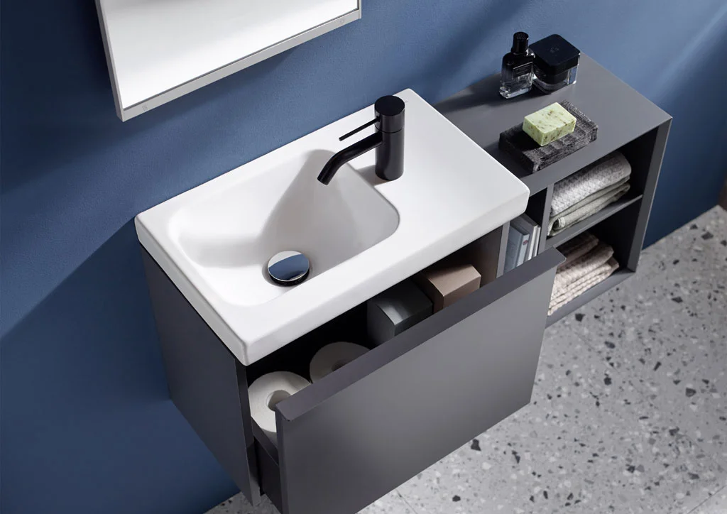 Sanitär - Badserie iCon mit weiß matter Oberfläche &middot; Matthias Franceschi GmbH
